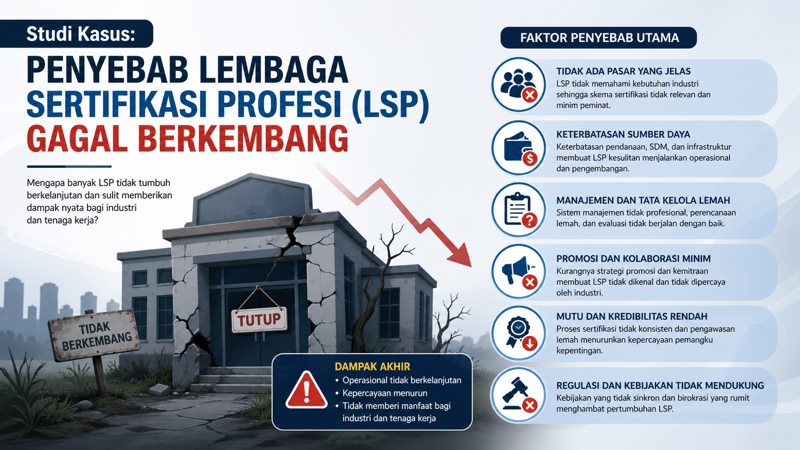 Studi Kasus Penyebab Lembaga Sertifikasi Profesi LSP Gagal Berkembang