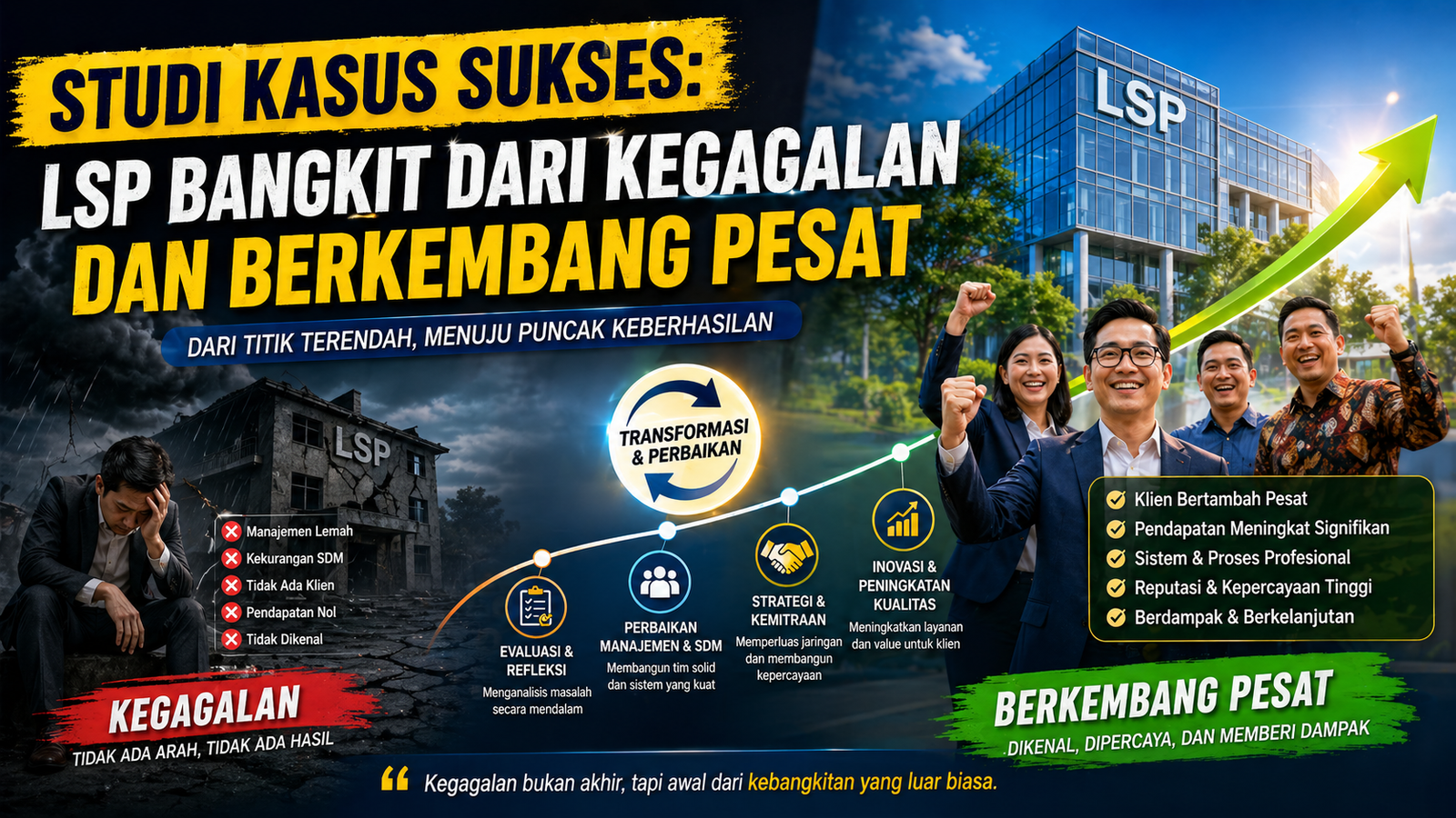 Studi Kasus Sukses LSP Bangkit dari Kegagalan dan Berkembang Pesat