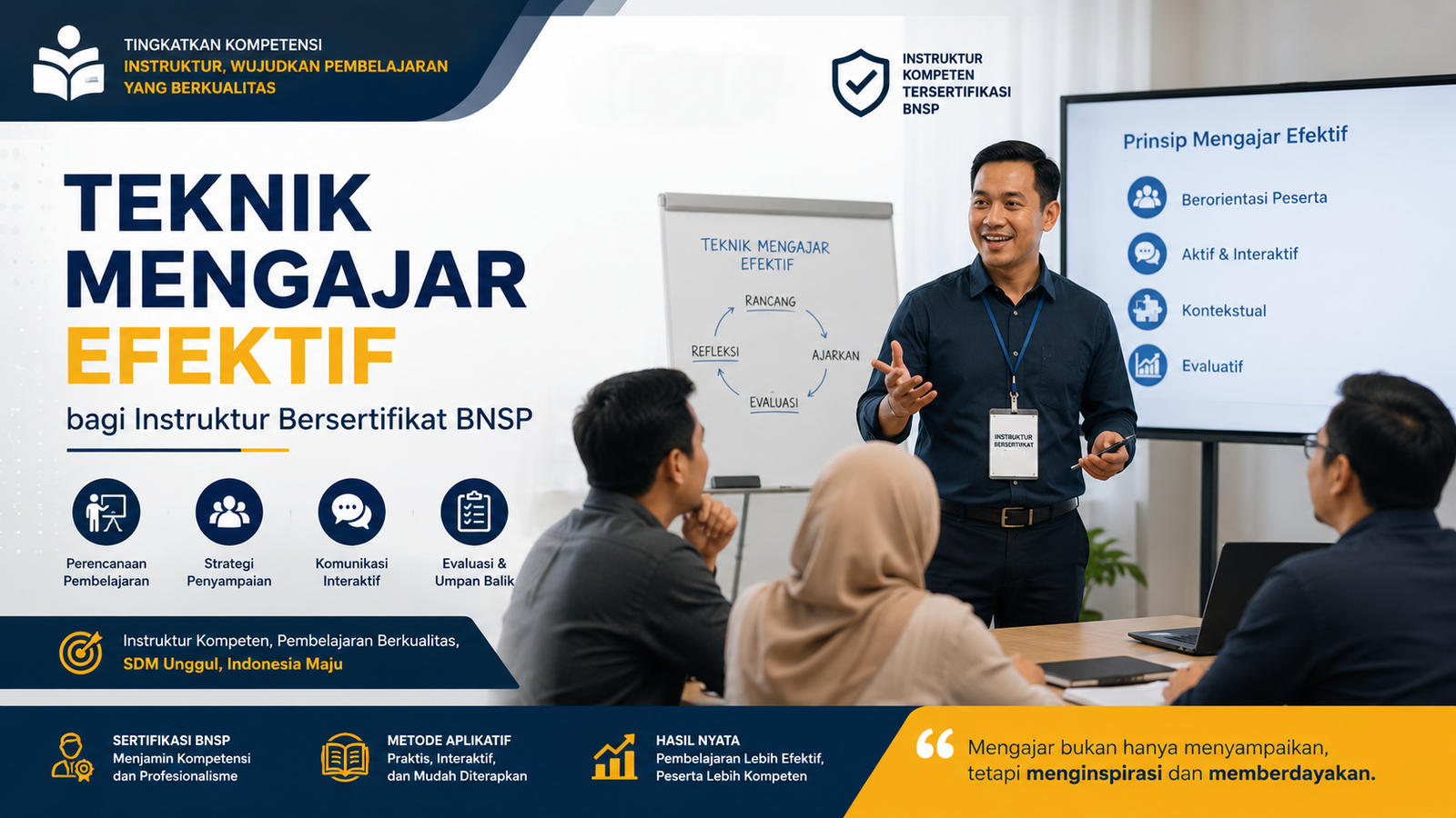 Teknik Mengajar Efektif bagi Instruktur Bersertifikat BNSP