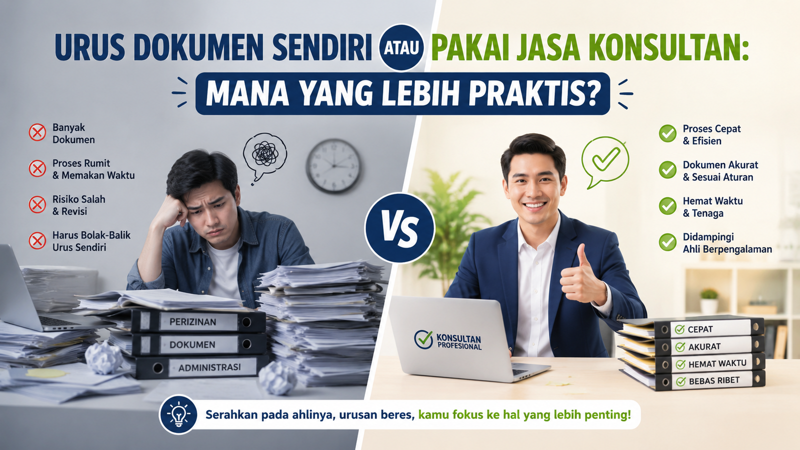 Urus Dokumen Sendiri atau Pakai Jasa Konsultan Mana yang Lebih Praktis